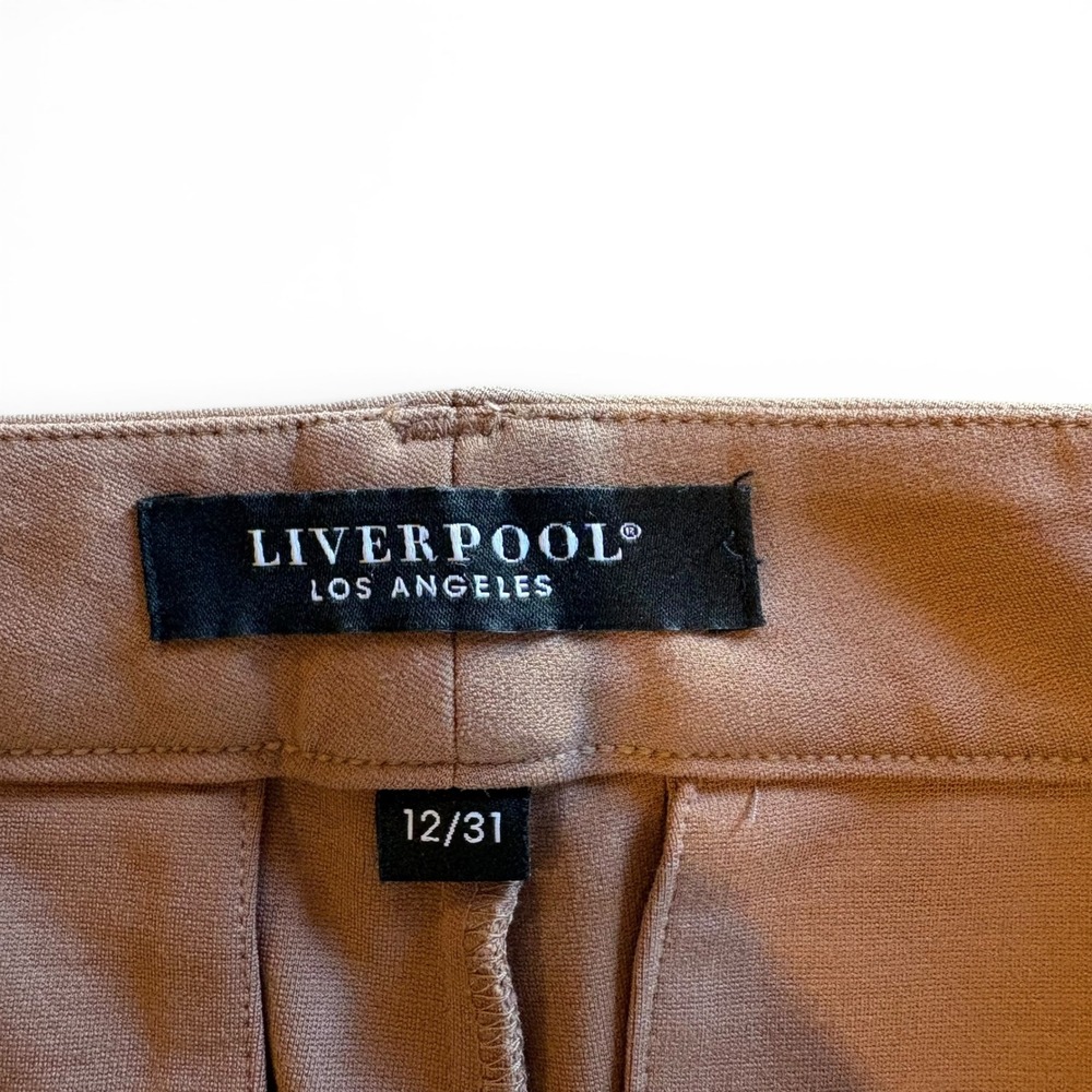 Liverpool Los Angeles Kelsey Knit Trousers Brown Straight Leg Pants Womens 12/31 - Picture 7 of 13